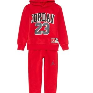 Little Boys Jordan Pullover Hoodie & Fleece Jogger Pants Set SIZE 7